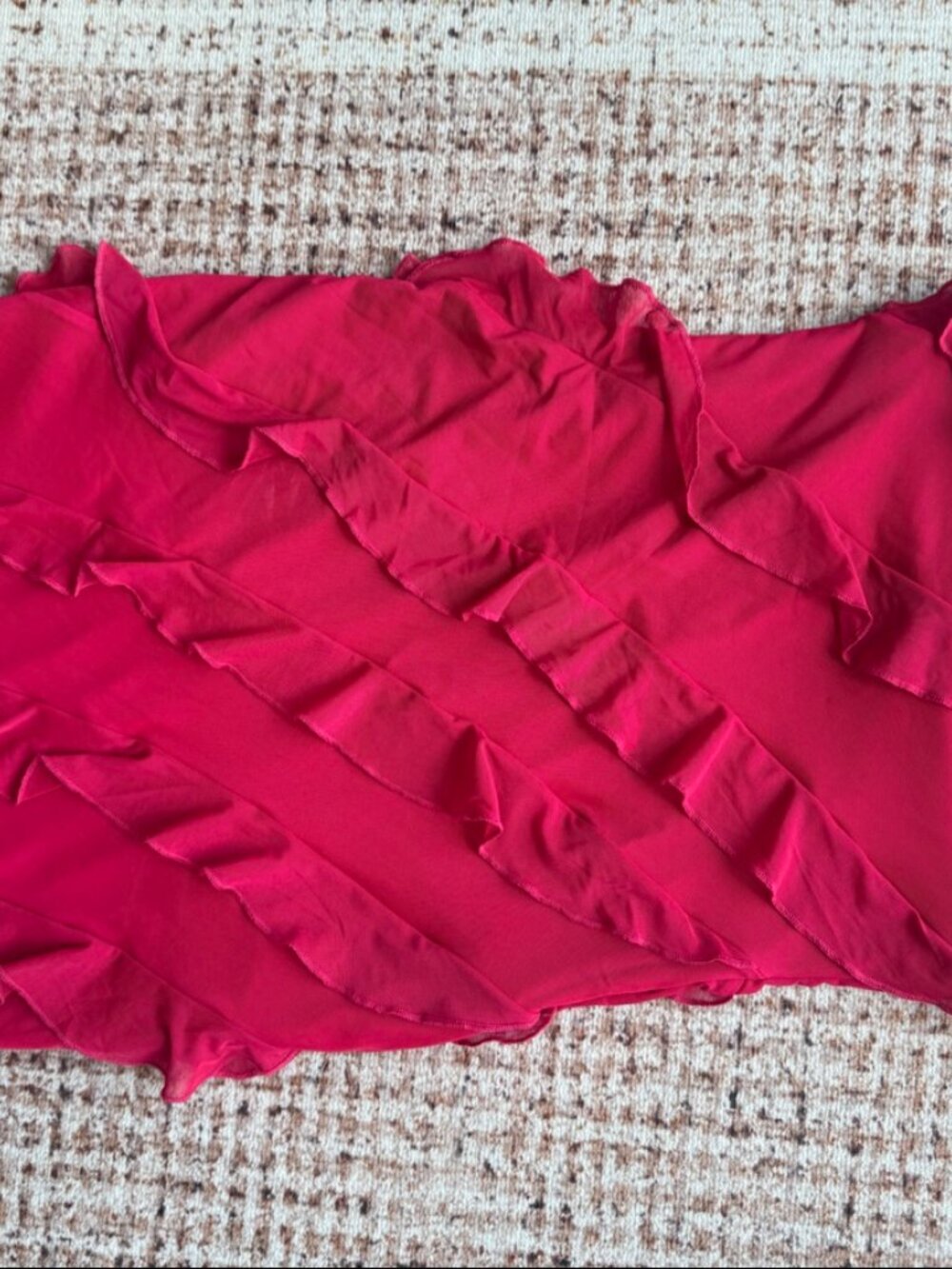 Magenta Ruffled Going-Out Top — Size S - Picture 3 of 3